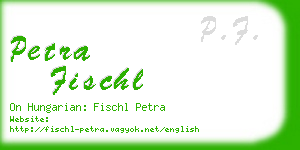 petra fischl business card